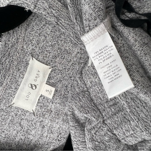 Lou & Grey Marlknit Blouson Mini Dress Sweater Heathered Gray Jersey S - Picture 8 of 9